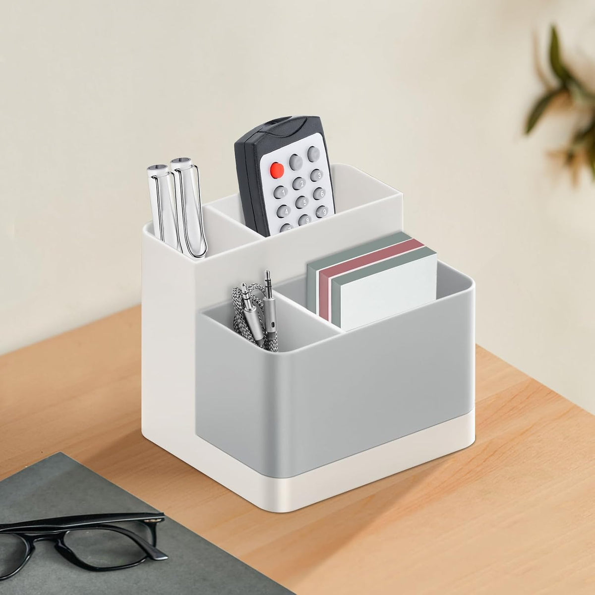 White Compartment Desk Organizer - view 3