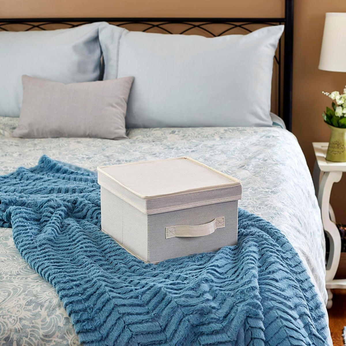 Cream Fabric Storage Box - view 3