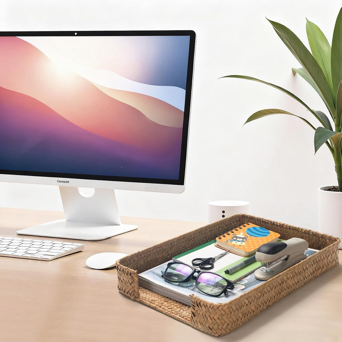 Rectangular Woven Desk Tray - view 3