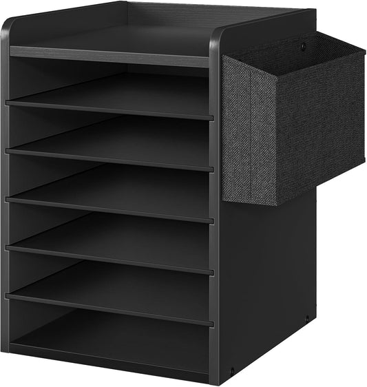 Black Paper Organizer with Side Holder - view 1