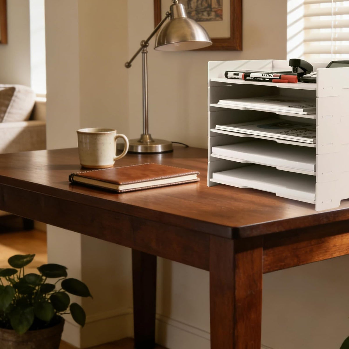White Desktop Paper Sorter - view 2