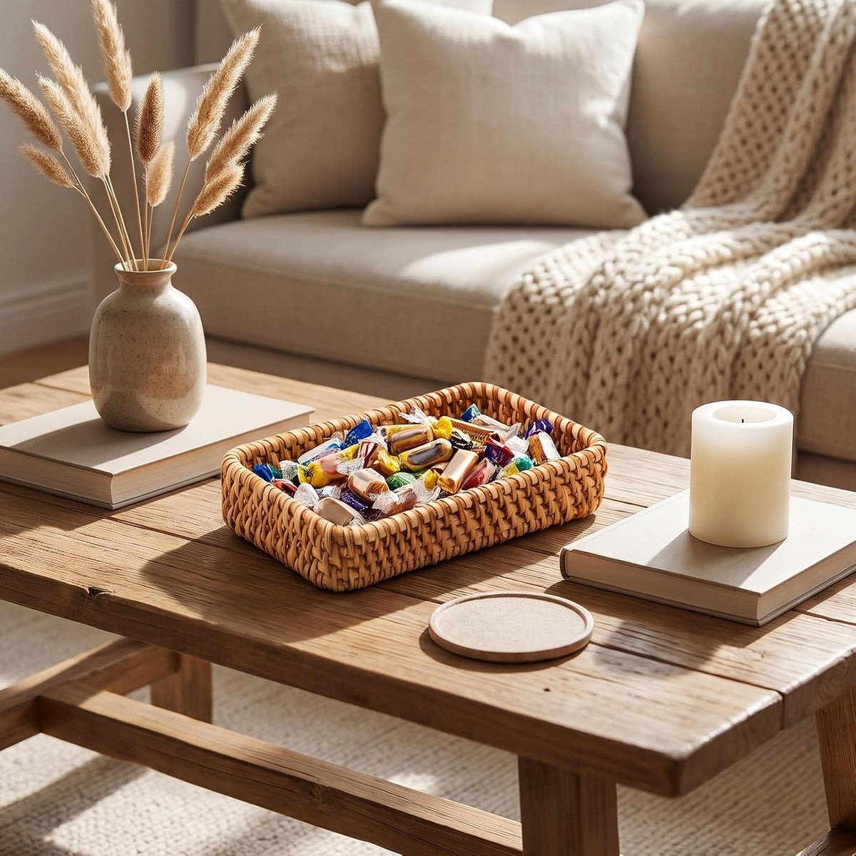 Rectangular Woven Catchall Tray - view 2