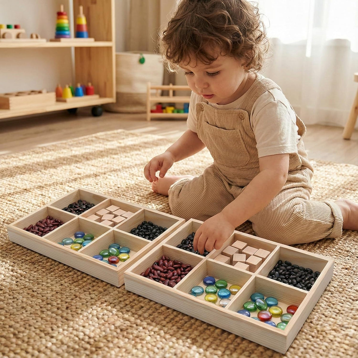 Divided Wooden Drawer Tray - view 2