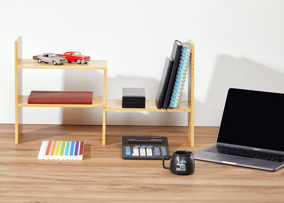 Expandable Wooden Desktop Shelf - view 1
