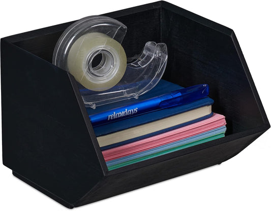 Black Open-Front Desk Organizer - view 1