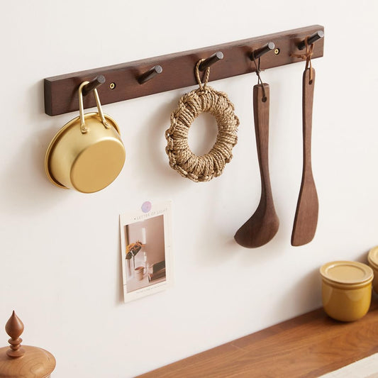 Long Wooden Wall Hook Rail - view 1