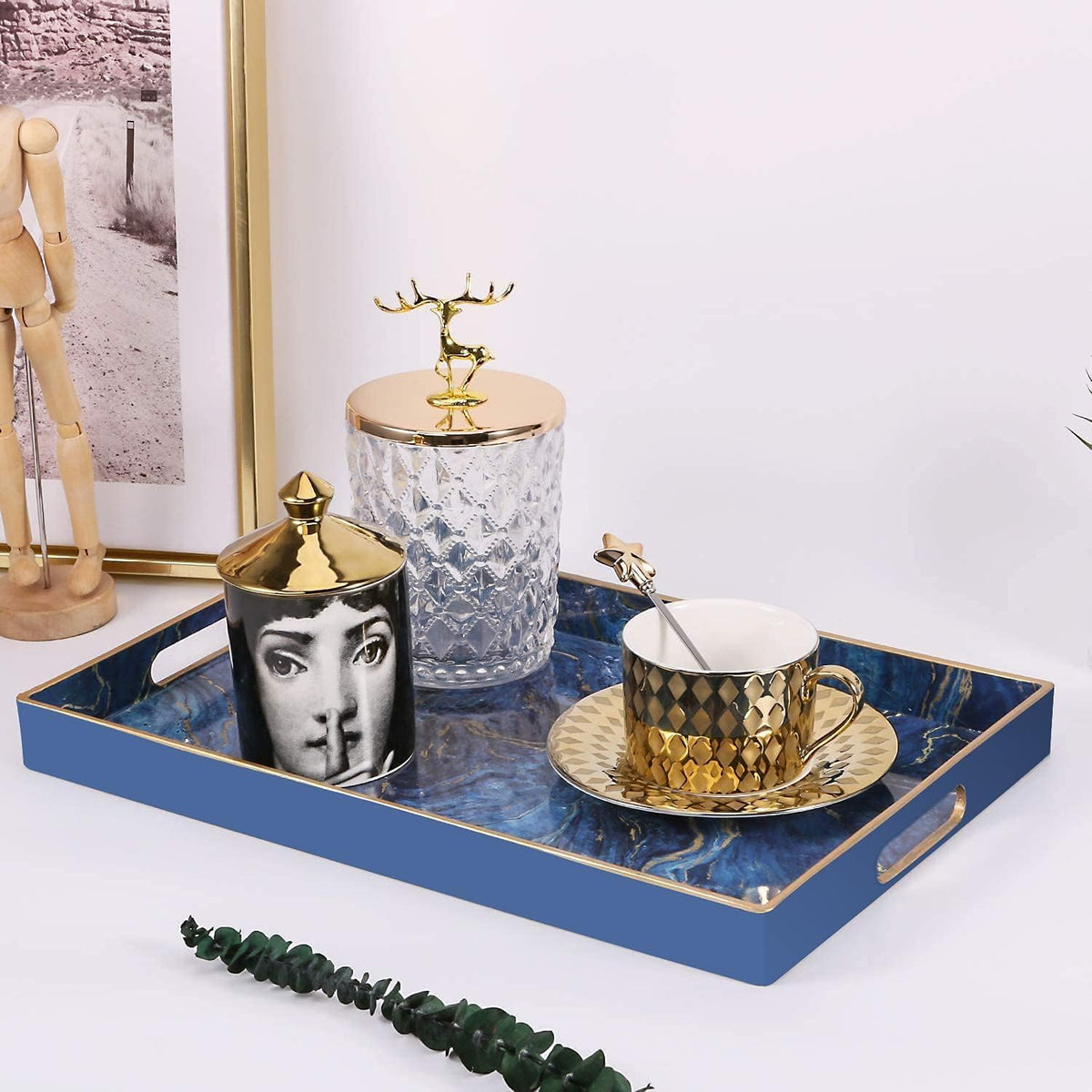 Blue Mirrored Display Tray - view 3