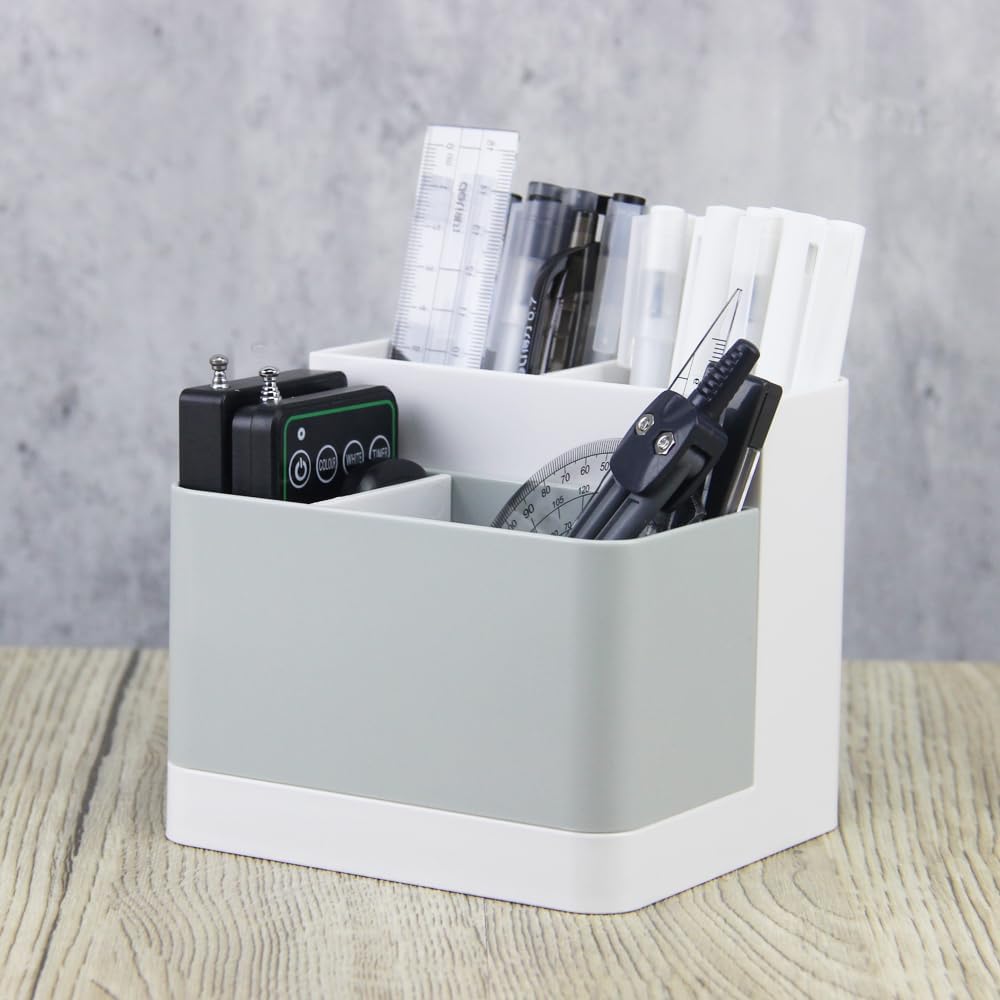 White Compartment Desk Organizer - view 2