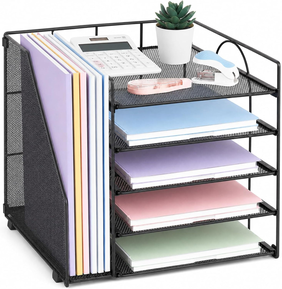 Black Multi-Tier File Organizer - view 1